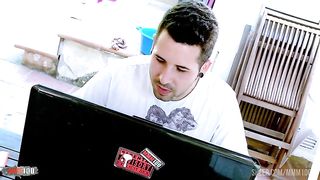 Anal porn video game with hot brunette with hairy pussy