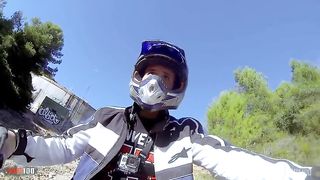 With her huge natural tits she gets ass fucked on the quad