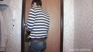 Slim teen analyzed in the kitchen