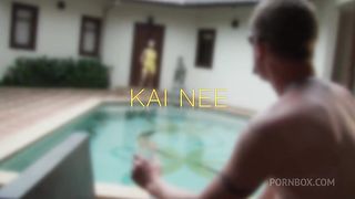 A young girl thanked the guy for the rest and was fucked hard near the pool