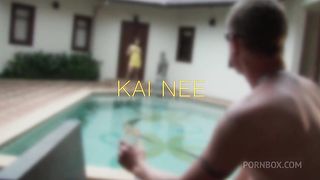 A young girl thanked the guy for the rest and was fucked hard near the pool