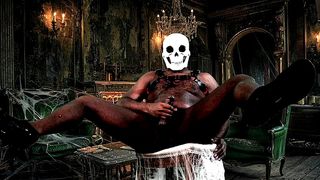 GOONING AT THE SPOOKY HAUNTED MANSION - HUGE COCK READY TO BLOW