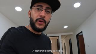 After a lot of talking on social networks, my friend decides to go visit me to suck my dick until she fills her mouth with cum