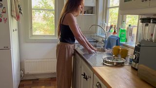 FUCKING MY WIFE WHEN SHE DOES THE DISHES