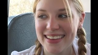 TWO HOT YOUNG SLUTS FUCKED HARD ON THE SCHOOL BUS