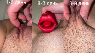 POV ASMR SHOWING HOW MY PUSSY GROWS HAIR AFTER SHAVING DAY BY DAY (FROM DAY 4 TO DAY 8), RUSSIAN DIRTY TALK - PART 2