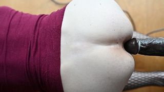 BLACK BIG DILDO IN SWEET ASS