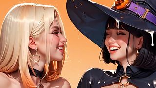 AT HALLOWEEN THESES LITTLE HORNY AI WITCHES ARE REAL HORNY BITCHES. WATCH CLOSE AS THEY DO THEIR MAGIC WITH THEIR MASSIVE CUM AND MILK DRIPPING TITS IN OUR HALLOWEEN SPECIAL EDITION!
