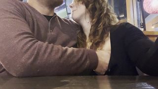 #9 EXHIBITIONIST FLASHING WHILE IN RESTAURANT IN MALL