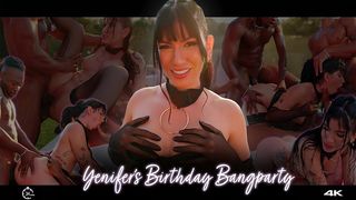 HORNIEST GANGBANG! YENIFER ́S BIRTHDAY GANGPARTY!