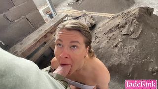 I SNEAKED INTO A CONSTRUCTION SITE WITH MY STEP DADDY FOR A QUICKIE