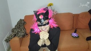 THE KITTEN WITH BIG NATURAL TITS MASTURBATES THINKING ABOUT THE BIG COCK #5