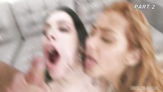 Veronica Leal VS Anna de Ville #2, 6on2, ATOGM, DAP, Rough, Big Gapes, Squirt Drink, Cum in Mouth, Swallow GIO2136