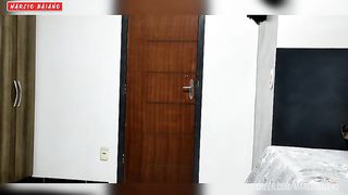I let my cousin go to work and I went to his house to fuck his wife
