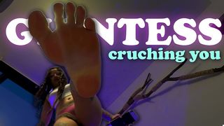 THIS GIANTESS IS HAVING FUN WHILE TRYING TO CRUSH YOU WITH HER DIRTY FEET