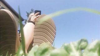 Chantal and her hot barefoot on the sunrise