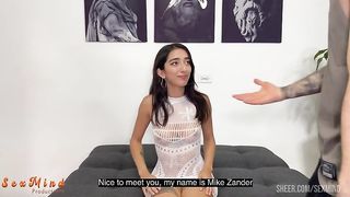 Enjoying how my actor plays with the ass of a pretty teen girl on her casting