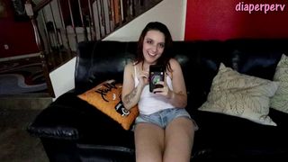 COLLEGE COED BLAKE JONES FINDS YOUR WET DIAPER