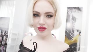 Tattooed Blonde Greta Foss Takes On 4 Studs In Throat Fucking DP / DAP Frenzy SZ3019