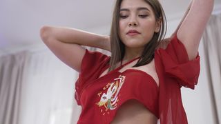 Flexible Asian teen and Fat Cock in her anal