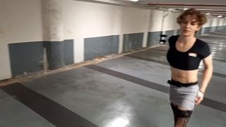 MY PETITE BLONDE FUCKED IN THE PARKING GET HOT FACIAL