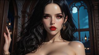 CRIMSON VAMPIRE S SEXY THIRST ~ AI-GENERATED