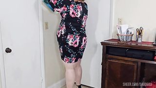 Boss caught Secretary bent over with legs Wide open & eat her pussy