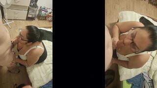 MY NEIGHBOR WITH BIG TITS GIVES ME AN INCREDIBLE BLOWJOB