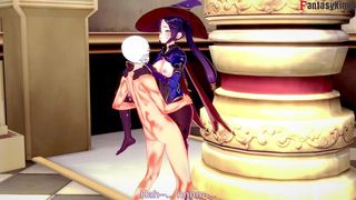 MONA OWES MONEY AND PAYS WITH SEX - RED - GENSHIN IMPACT - FULL & POV VERSION ON SHEER & PTRN: FANTASYKING3