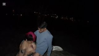 THEY CATCH ME MASTURBATING AT A VIEWPOINT. THE GALICIAN GIRL TURNS AROUND AND TAKES MY BIG COCK.