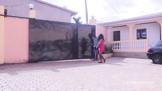 POV with my neighbor's boyfriend, we met at the gate and suddenly the desire to have sex in this freezing climate invaded us and we threw ourselves directly on our neighbor's bed at African porn Movie