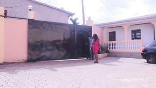 POV with my neighbor's boyfriend, we met at the gate and suddenly the desire to have sex in this freezing climate invaded us and we threw ourselves directly on our neighbor's bed at African porn Movie