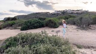 He helped me with my booty workout on the beach.. BG Sex Outdoor