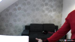 Hot redhead gets anal after threesome