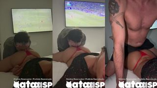 CORNO NAO CONSEGUIU ASSISTIR O JOGO DO PALMEIRAS E ME COMEU GOSTOSO!