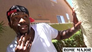 ALYCIA STARR GETS FUCKED HARD OUTDOORS! ROME MAJOR CUMS ON HER!