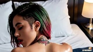 BIG ASS TATTOOED GIRL FUCKING - BIG BREASTS, TIGHT PUSSY, AND ORGASM WITH A BIG COCK [AI]