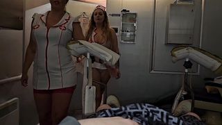 MAISIE LEWIS AND SOPHIE FOX GIVE IRISH BULL A DOUBLE BJ