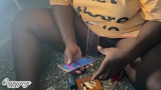 FLASHING MY SHAVED PUSSY HOME