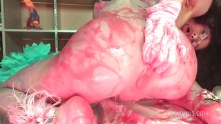 Slime It - 21 inch (55 cm)Toy Full Deep Anal Action With Slime and Extremely Pumped Pussy Fisting.