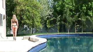 Rough big black cock to break the ass hole of sexy white blonde