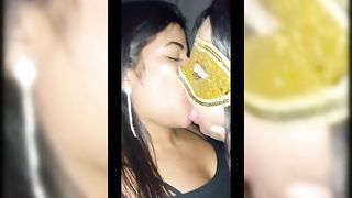 playing with my friend at the swing house