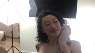DANISH HUNK RANDY DENMARK SUCKS AND FUCKS ASIAN TRANS BEAUTY AND CUMS ON HER THICK COCK