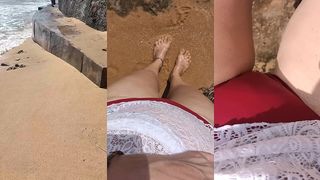 GOT MY BIKINI WET AT THE PUBLIC BEACH