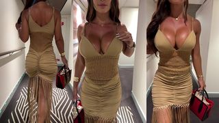 WALKING IN A TIGHT DRESS