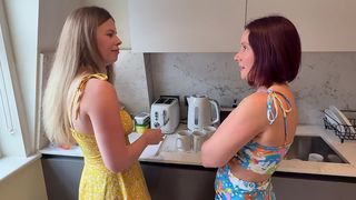 SCOTTISH STUDENT HELPS BRITISH HOTWIFE SUCK TWO COCKS