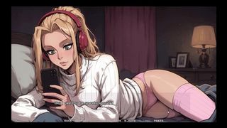 MY NEW GIRLFRIEND [ TABOO HENTAI GAME ] EP.46 GF ROUGH FUCK WHILE MY STEPSIS MASTURBATE IN THE ROOM NEXT DOOR !