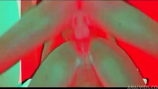 Angel couldn't take his big cock in her asshole so he rammed her tight creamy pussy instead