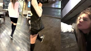 FIRST DATE – ALREADY FILMING HER FUCKING HER RAW ON THE WALK HOME