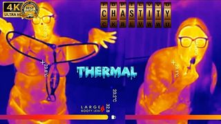 FIRST TIME LOCKED IN CHASTITY BELT! THICK BBW ASS FINGERED DEEP THEN STUFFED WITH 2 HUGE BUTT PLUGS THERMAL POV (4K LANDSCAPE)